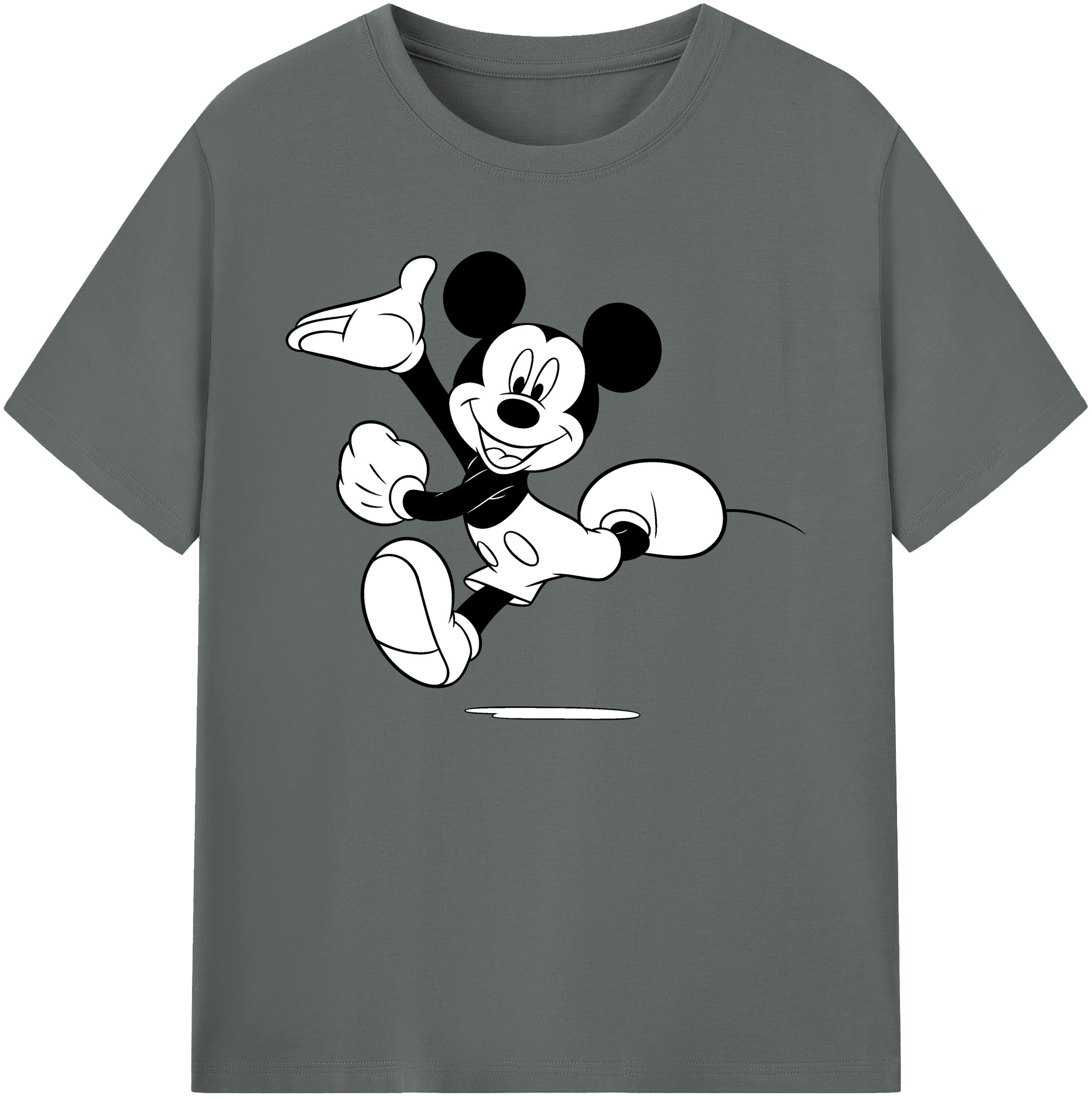 ミッキーマウス Mickey Mouse 綿100％ メンズ半袖Tシャツ｜肌触りやわらか＆通気性